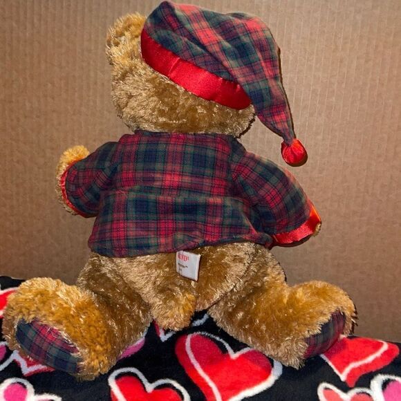 GUND 14” Porto the Bear Plush Bear in Flannel PJ’s - Picture 6 of 7